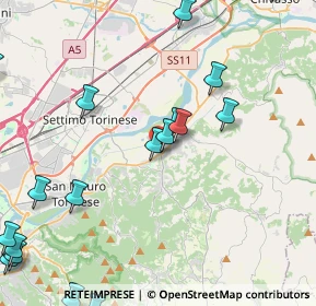 Mappa Via Torino, 10090 Castiglione Torinese TO, Italia (6.2585)
