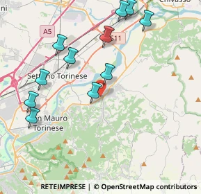 Mappa Via Torino, 10090 Castiglione Torinese TO, Italia (4.41545)