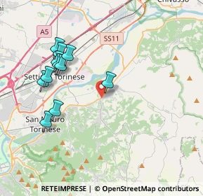 Mappa Via Don Brovero, 10090 Castiglione Torinese TO, Italia (3.95182)