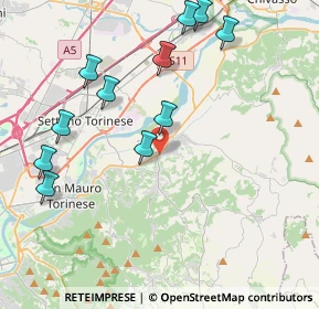 Mappa Via Don Brovero, 10090 Castiglione Torinese TO, Italia (4.50364)