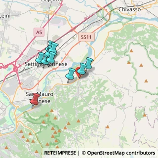 Mappa Via Don Brovero, 10090 Castiglione Torinese TO, Italia (3.33182)