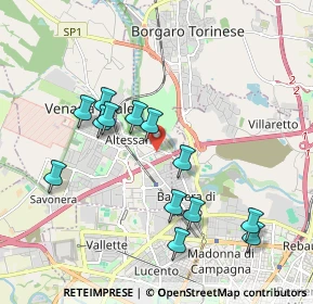 Mappa Via Saragat, 10078 Venaria Reale TO, Italia (1.89615)