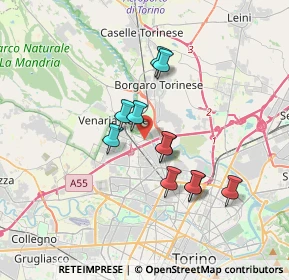Mappa Via Saragat, 10078 Venaria Reale TO, Italia (2.86)