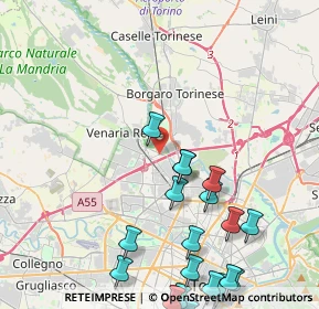 Mappa Via Saragat, 10078 Venaria Reale TO, Italia (5.7305)