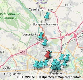 Mappa Via Saragat, 10078 Venaria Reale TO, Italia (5.011)