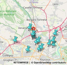 Mappa Via Saragat, 10078 Venaria Reale TO, Italia (3.52133)