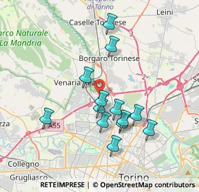 Mappa Via Saragat, 10078 Venaria Reale TO, Italia (3.30462)