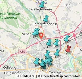 Mappa Via Saragat, 10078 Venaria Reale TO, Italia (4.4825)