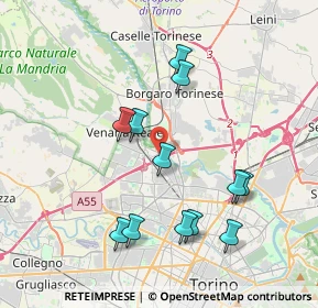 Mappa Via Saragat, 10078 Venaria Reale TO, Italia (3.80083)