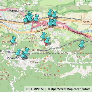 Mappa Borgata Rodetti, 10050 Meana di Susa TO, Italia (1.167)