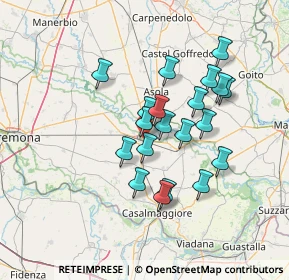 Mappa Via del Popolo, 26034 Piadena CR, Italia (11.7135)