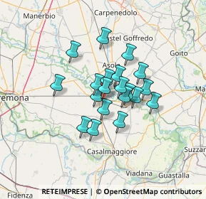 Mappa Via del Popolo, 26034 Piadena CR, Italia (9.0735)