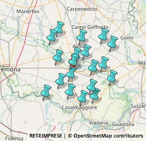 Mappa Via del Popolo, 26034 Piadena CR, Italia (11.65474)