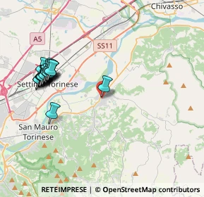 Mappa Via Giuseppe Mazzini, 10090 Gassino Torinese TO, Italia (4.43722)