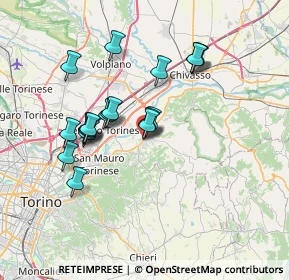 Mappa Via Giuseppe Mazzini, 10090 Gassino Torinese TO, Italia (6.3095)