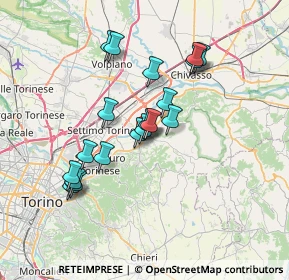 Mappa Via Cavour, 10090 Gassino Torinese TO, Italia (6.18211)