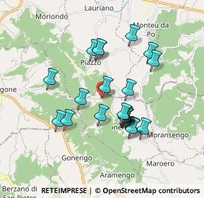 Mappa Località Mariano, 14023 Tonengo AT, Italia (1.54545)