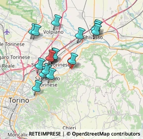Mappa 10090 Gassino Torinese TO, Italia (6.97647)