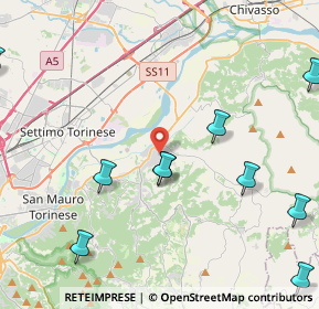 Mappa 10090 Gassino Torinese TO, Italia (6.13583)