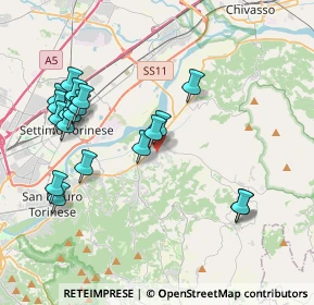 Mappa 10090 Gassino Torinese TO, Italia (4.21316)