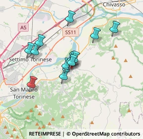 Mappa 10090 Gassino Torinese TO, Italia (2.82538)