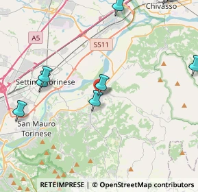 Mappa Via San Martino, 10090 Gassino Torinese TO, Italia (6.09364)