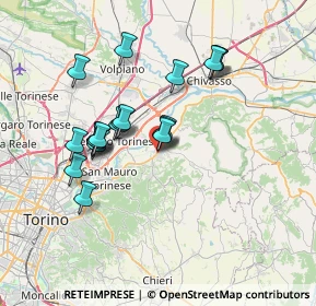 Mappa Via L. Bollino, 10090 Gassino Torinese TO, Italia (6.3055)