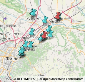Mappa Via L. Bollino, 10090 Gassino Torinese TO, Italia (6.19158)