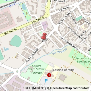 Mappa Via Regio Parco, 72, 10036 Settimo Torinese, Torino (Piemonte)