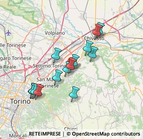 Mappa Via Vittorio Veneto, 10090 Gassino Torinese TO, Italia (6.28286)