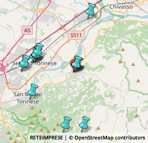 Mappa Via Vittorio Veneto, 10090 Gassino Torinese TO, Italia (3.832)