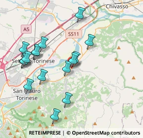 Mappa Via Vittorio Veneto, 10090 Gassino Torinese TO, Italia (3.9575)