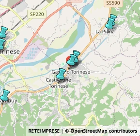 Mappa Via Torino, 10090 Gassino Torinese TO, Italia (2.532)