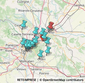 Mappa Via Gioacchino Rossini, 10090 Gassino Torinese TO, Italia (10.03667)