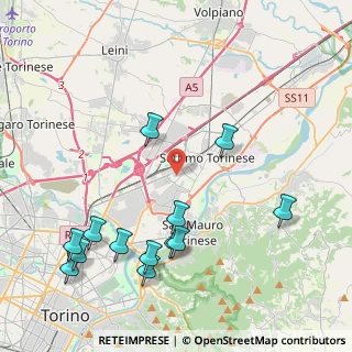Mappa Via Enrico Toti, 10036 Settimo Torinese TO, Italia (4.93538)