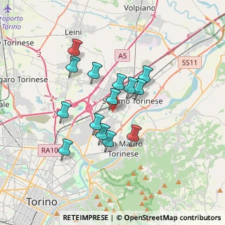 Mappa Via Enrico Toti, 10036 Settimo Torinese TO, Italia (2.90643)