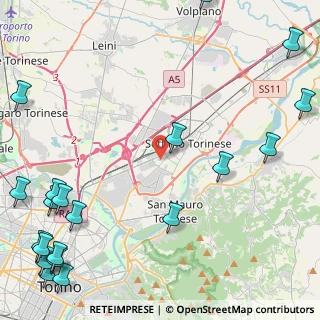 Mappa Via Enrico Toti, 10036 Settimo Torinese TO, Italia (7.137)