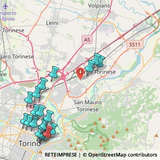 Mappa Via Enrico Toti, 10036 Settimo Torinese TO, Italia (6.0485)
