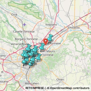 Mappa Via Enrico Toti, 10036 Settimo Torinese TO, Italia (7.95667)