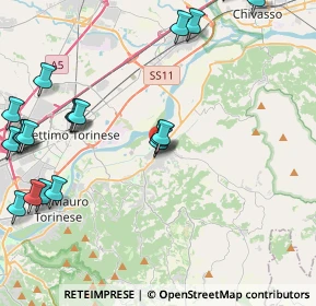 Mappa Via A. Cresta, 10090 Gassino Torinese TO, Italia (5.525)