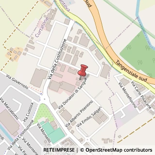 Mappa Via Donatori di Sangue, 33, 46010 Curtatone, Mantova (Lombardia)