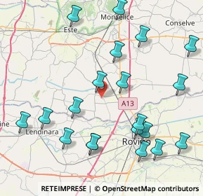 Mappa Via Bassa, 35040 Vescovana PD, Italia (9.5925)
