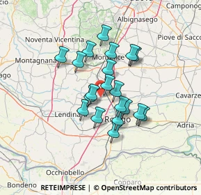 Mappa Via Bassa, 35040 Vescovana PD, Italia (10.2225)