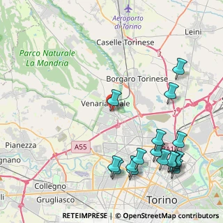 Mappa Via Gabriele D'Annunzio, 10141 Venaria Reale TO, Italia (5.36941)