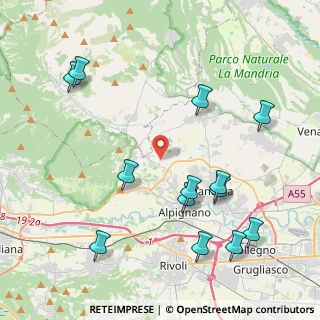Mappa Strada antica di Valdellatorre, 10091 Alpignano TO, Italia (4.83154)