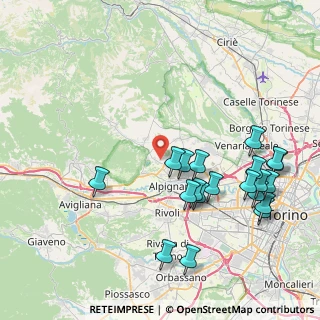 Mappa Strada antica di Valdellatorre, 10091 Alpignano TO, Italia (9.151)