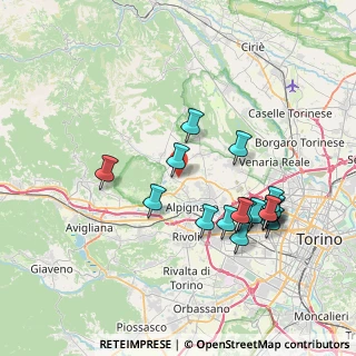 Mappa Strada antica di Valdellatorre, 10091 Alpignano TO, Italia (7.59176)