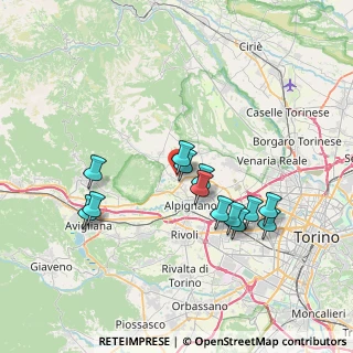 Mappa Strada antica di Valdellatorre, 10091 Alpignano TO, Italia (6.76231)