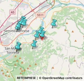 Mappa Strada Gassino Bardassano, 10090 Gassino Torinese TO, Italia (3.50167)