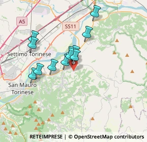 Mappa Strada Gassino Bardassano, 10090 Gassino Torinese TO, Italia (2.93083)